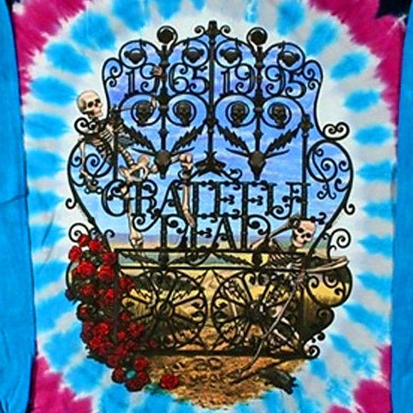 Grateful Dead Bertha Original 1995 Tie Dye Liquid Blue rock L/s T-Shirt 2XL NWT - Picture 5 of 7